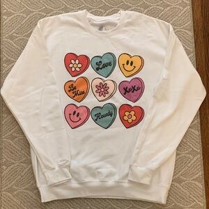 NWT Valentine’s SweetHeart Sweatshirt, Golden Rose Clothing, Cotton Blend, Retro